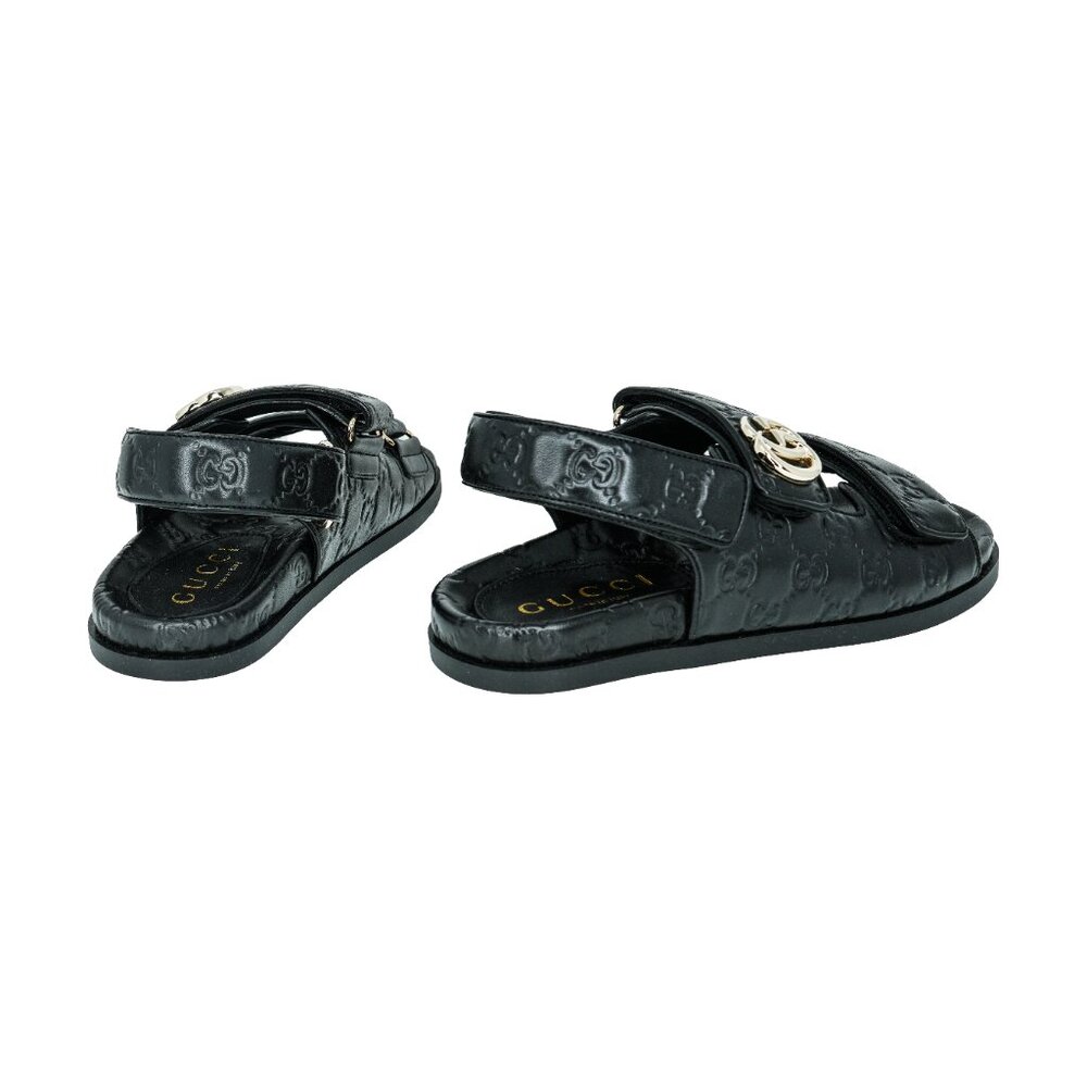 Gucci Monogram GG Leather Sandals - Picture 4 of 8